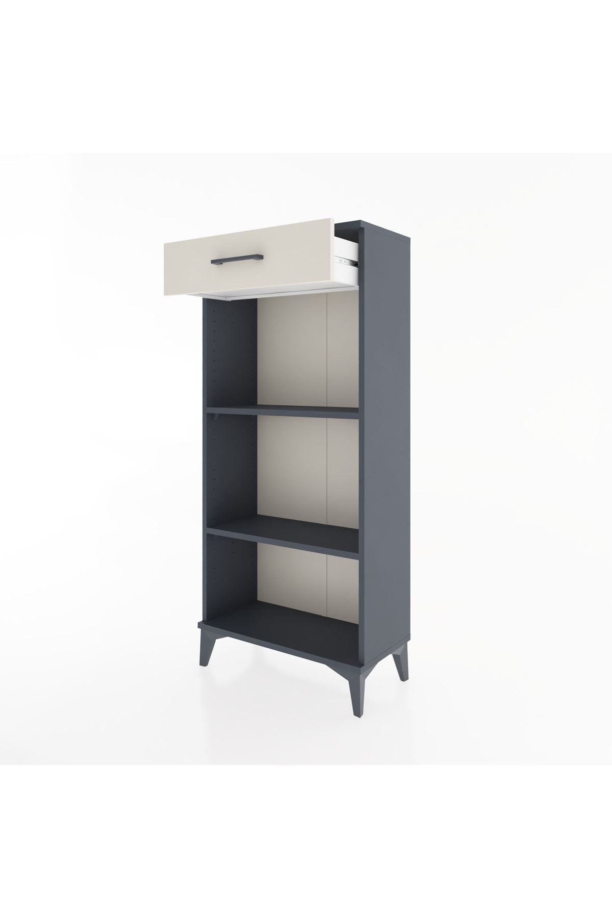 Hyperion Dolap 2 Raflı Tek Çekmeceli 60x44x134 Antrasit-Aytaşı