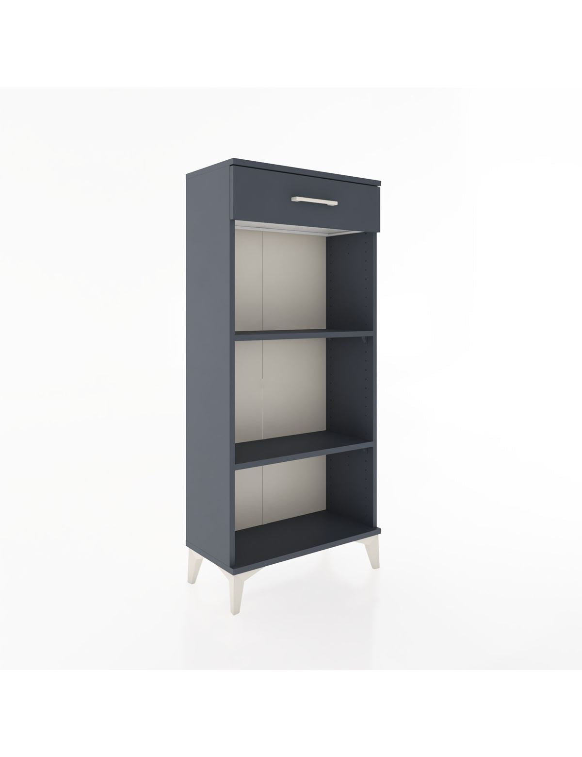 Hyperion Dolap 2 Raflı Tek Çekmeceli 60x44x134 Antrasit-Antrasit