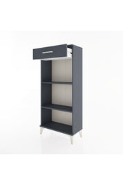Hyperion Dolap 2 Raflı Tek Çekmeceli 60x44x134 Antrasit-Antrasit