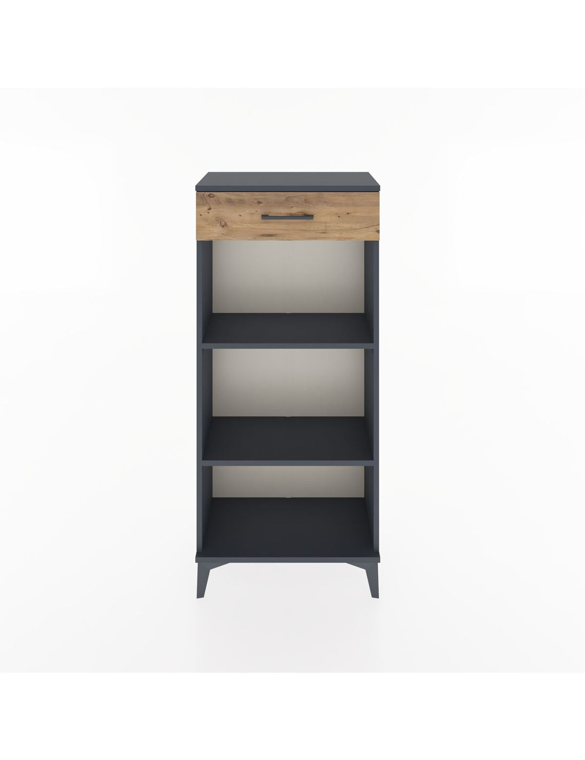 Hyperion Dolap 2 Raflı Tek Çekmeceli 60x44x134 Antrasit-Çam