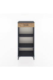 Hyperion Dolap 2 Raflı Tek Çekmeceli 60x44x134 Antrasit-Çam