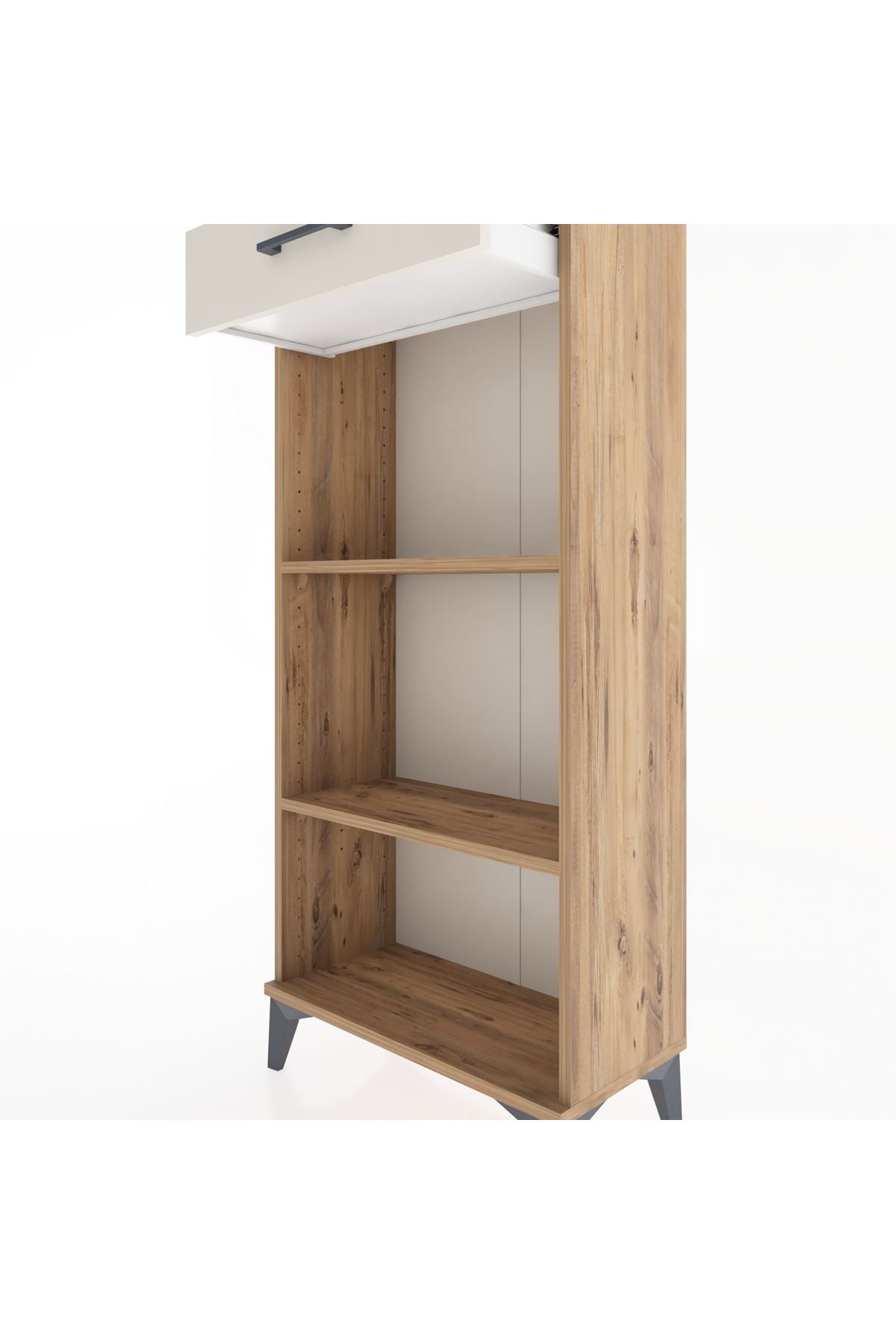 Hyperion Dolap 2 Raflı Tek Çekmeceli 60x44x134 Çam-Aytaşı