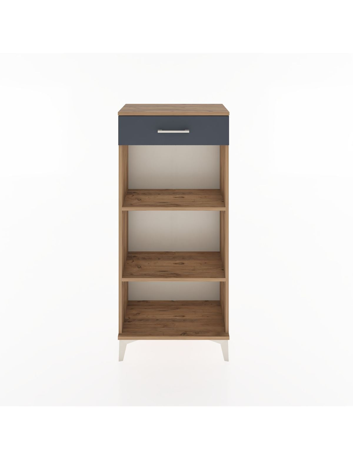 Hyperion Dolap 2 Raflı Tek Çekmeceli 60x44x134 Çam-Antrasit