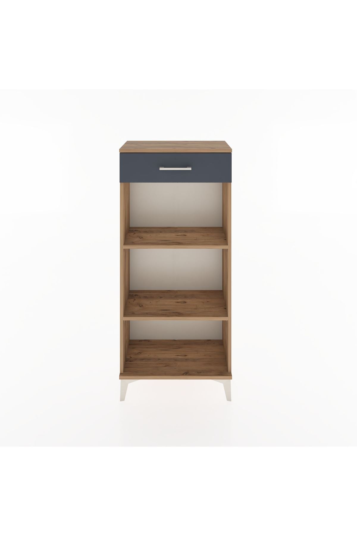 Hyperion Dolap 2 Raflı Tek Çekmeceli 60x44x134 Çam-Antrasit