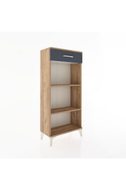 Hyperion Dolap 2 Raflı Tek Çekmeceli 60x44x134 Çam-Antrasit