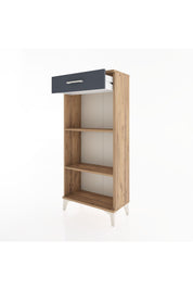Hyperion Dolap 2 Raflı Tek Çekmeceli 60x44x134 Çam-Antrasit