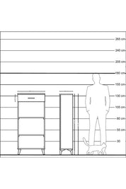 Hyperion Dolap 2 Raflı Tek Çekmeceli 60x44x134 Çam-Çam