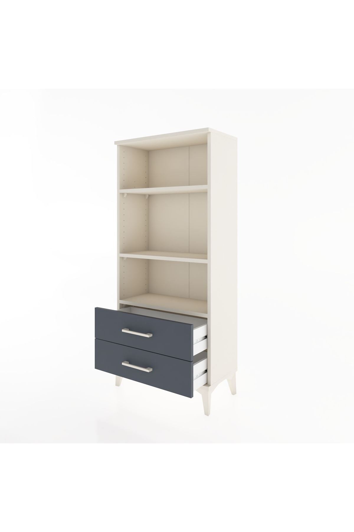 Hyperion Dolap 3 Raflı 2 Çekmeceli 60x44x134 Aytaşı-Antrasit