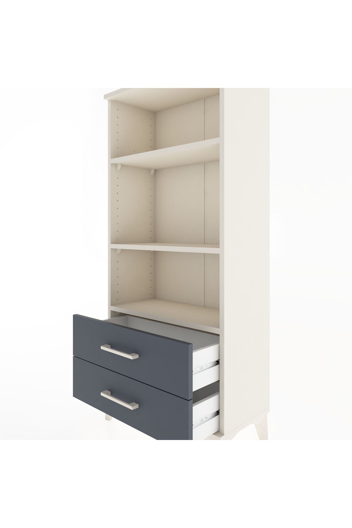 Hyperion Dolap 3 Raflı 2 Çekmeceli 60x44x134 Aytaşı-Antrasit