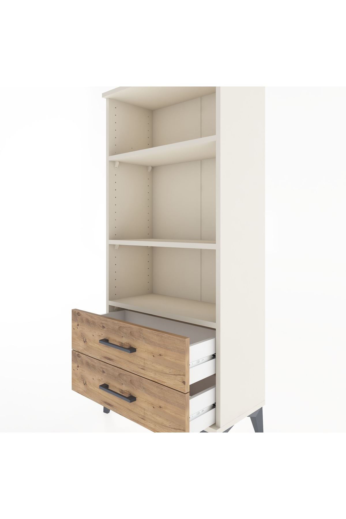 Hyperion Dolap 3 Raflı 2 Çekmeceli 60x44x134 Aytaşı-Çam