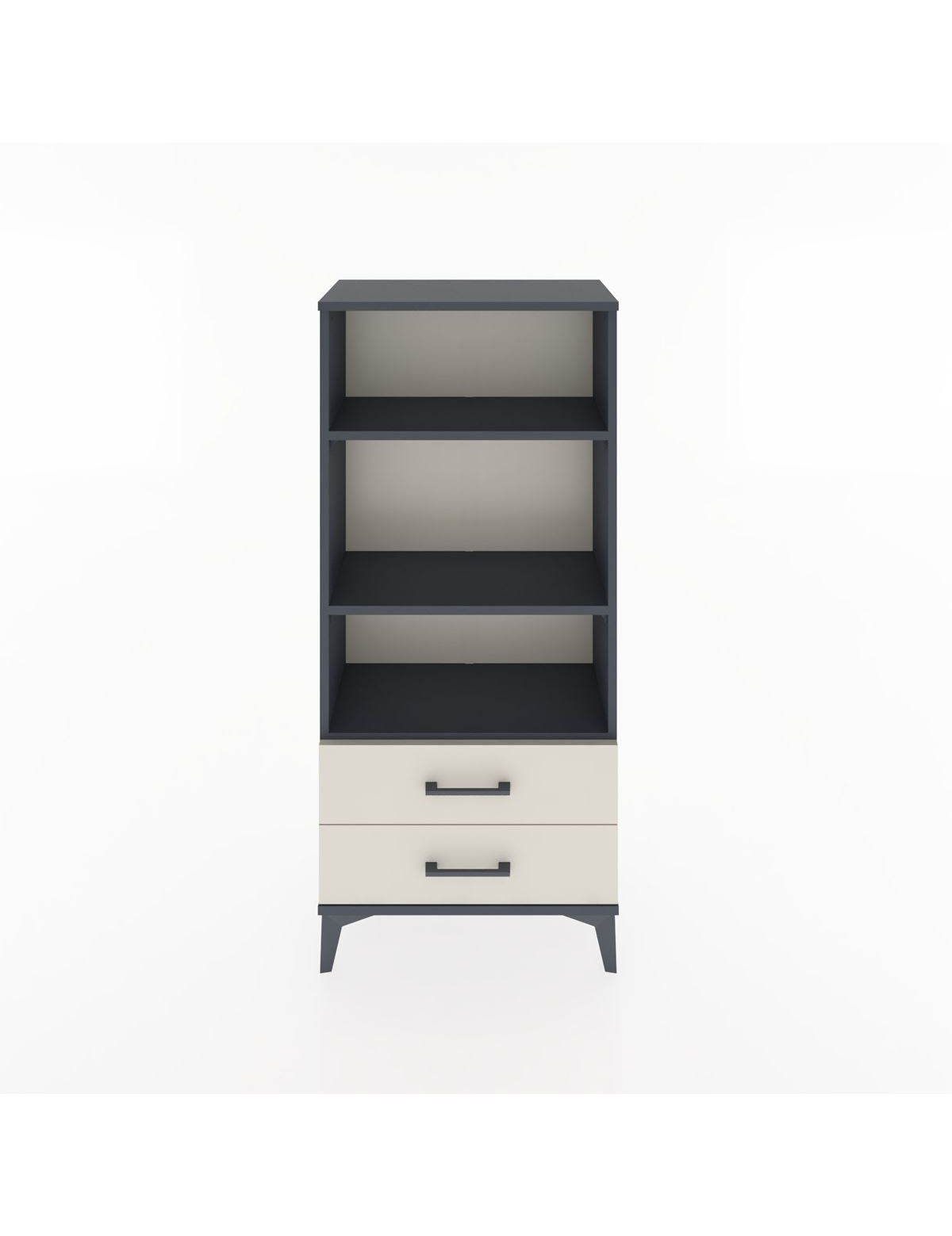 Hyperion Dolap 3 Raflı 2 Çekmeceli 60x44x134 Antrasit-Aytaşı