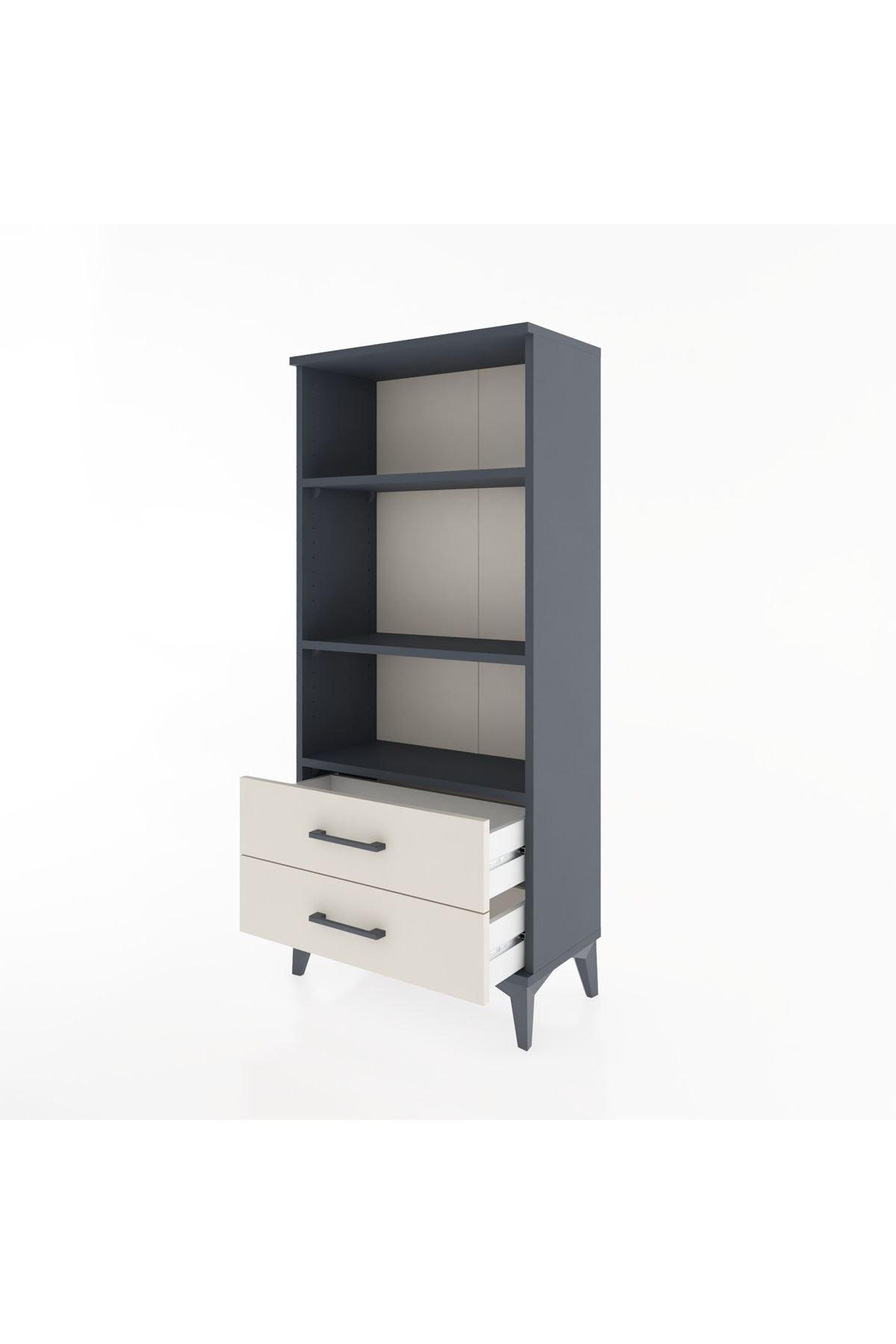 Hyperion Dolap 3 Raflı 2 Çekmeceli 60x44x134 Antrasit-Aytaşı