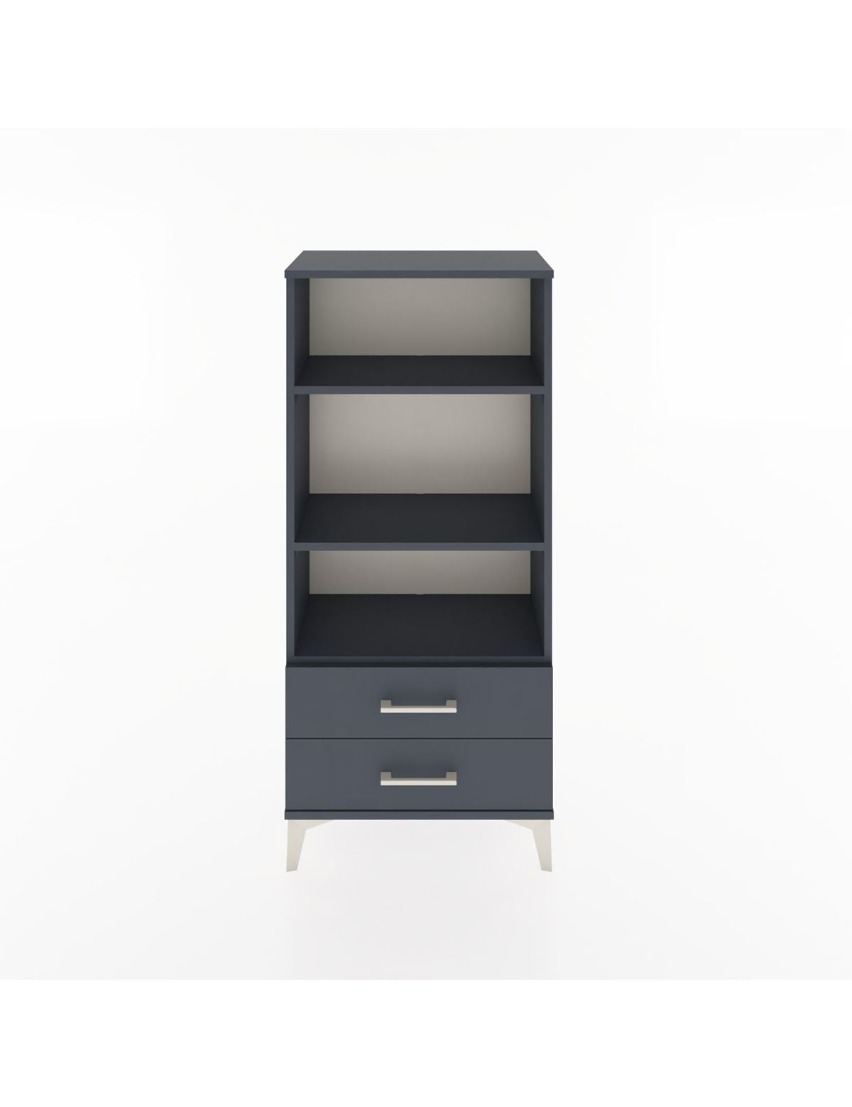 Hyperion Dolap 3 Raflı 2 Çekmeceli 60x44x134 Antrasit-Antrasit