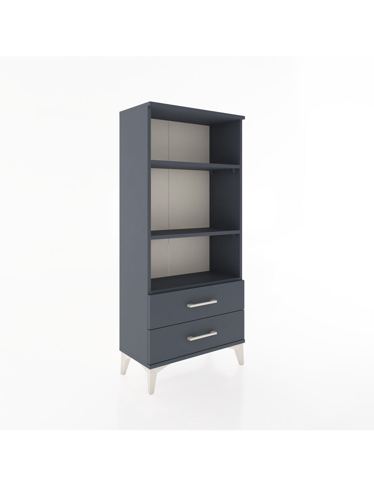 Hyperion Dolap 3 Raflı 2 Çekmeceli 60x44x134 Antrasit-Antrasit