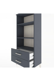 Hyperion Dolap 3 Raflı 2 Çekmeceli 60x44x134 Antrasit-Antrasit