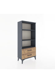 Hyperion Dolap 3 Raflı 2 Çekmeceli 60x44x134 Antrasit-Çam