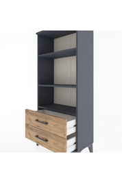 Hyperion Dolap 3 Raflı 2 Çekmeceli 60x44x134 Antrasit-Çam