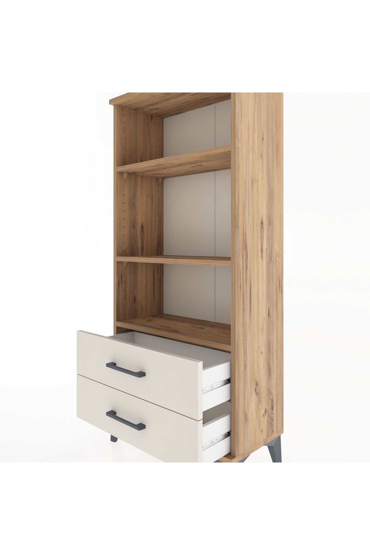 Hyperion Dolap 3 Raflı 2 Çekmeceli 60x44x134 Çam-Aytaşı