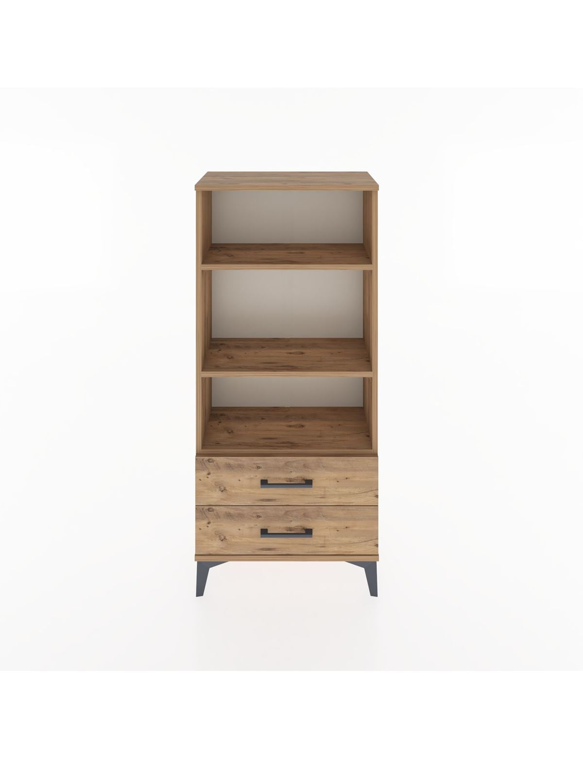 Hyperion Dolap 3 Raflı 2 Çekmeceli 60x44x134 Çam-Çam