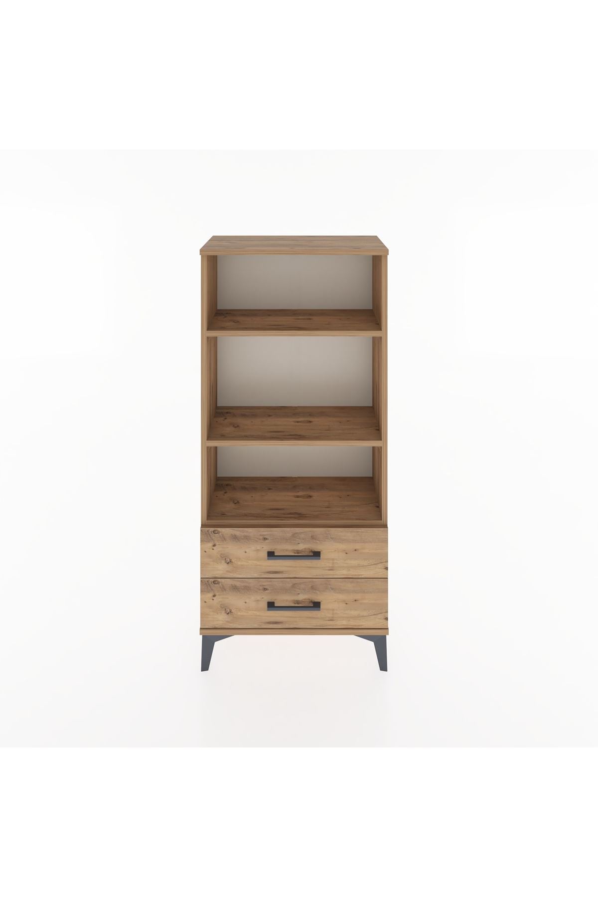 Hyperion Dolap 3 Raflı 2 Çekmeceli 60x44x134 Çam-Çam