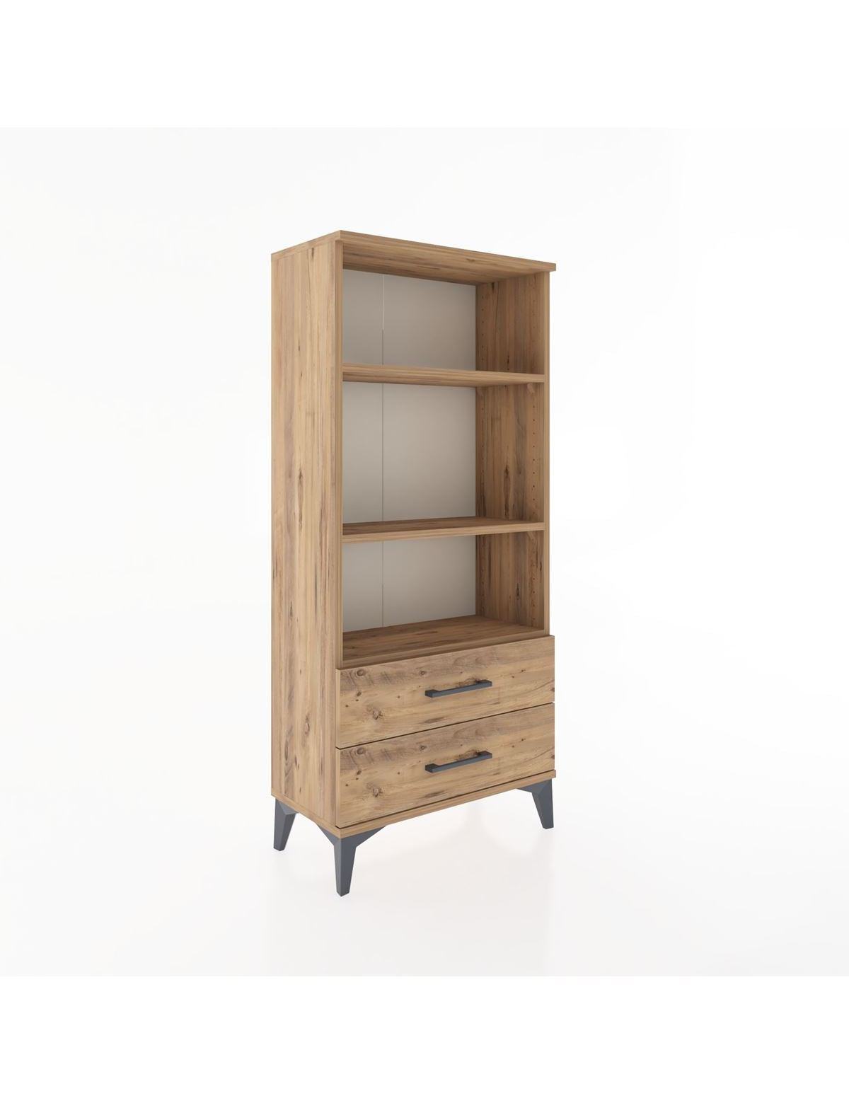 Hyperion Dolap 3 Raflı 2 Çekmeceli 60x44x134 Çam-Çam