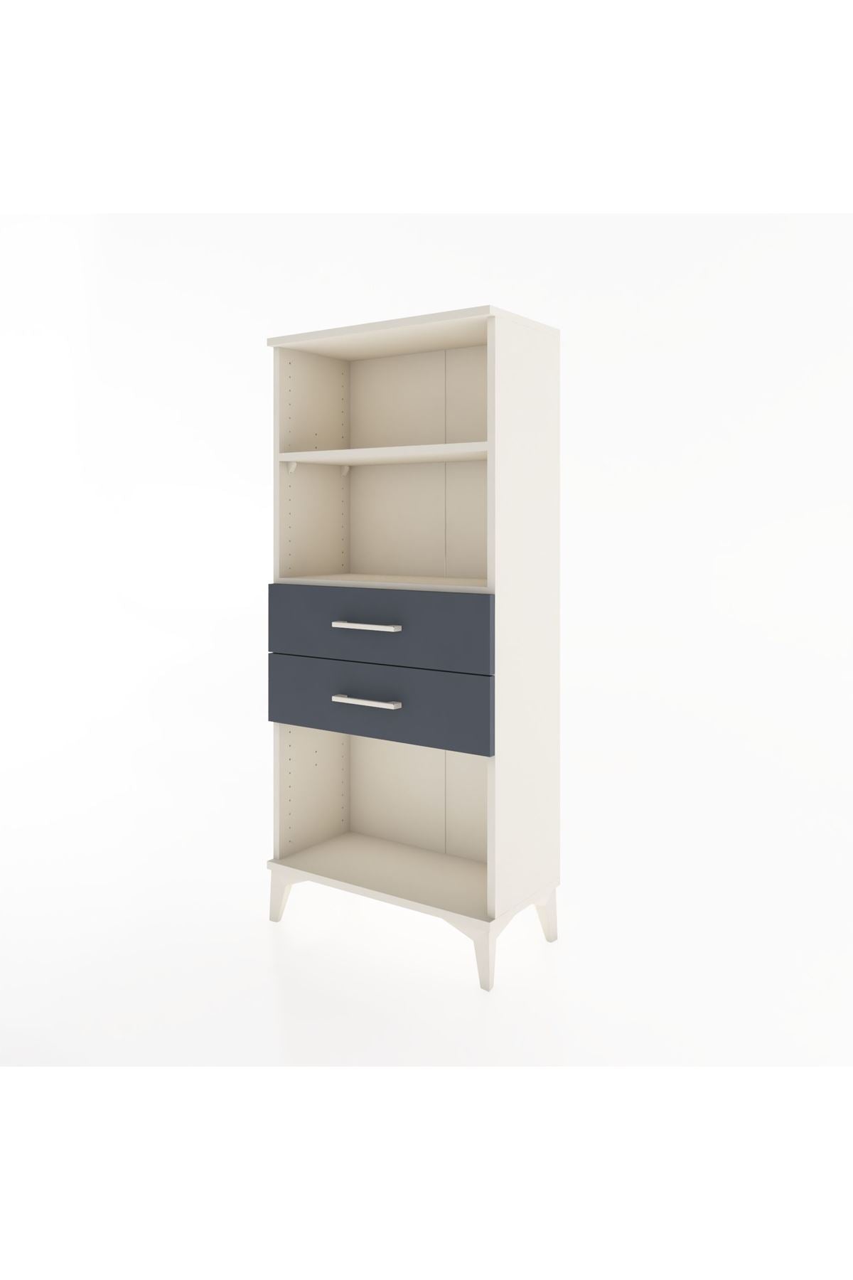 Hyperion Dolap 2 Raflı 2 Çekmeceli 60x44x134 Aytaşı-Antrasit