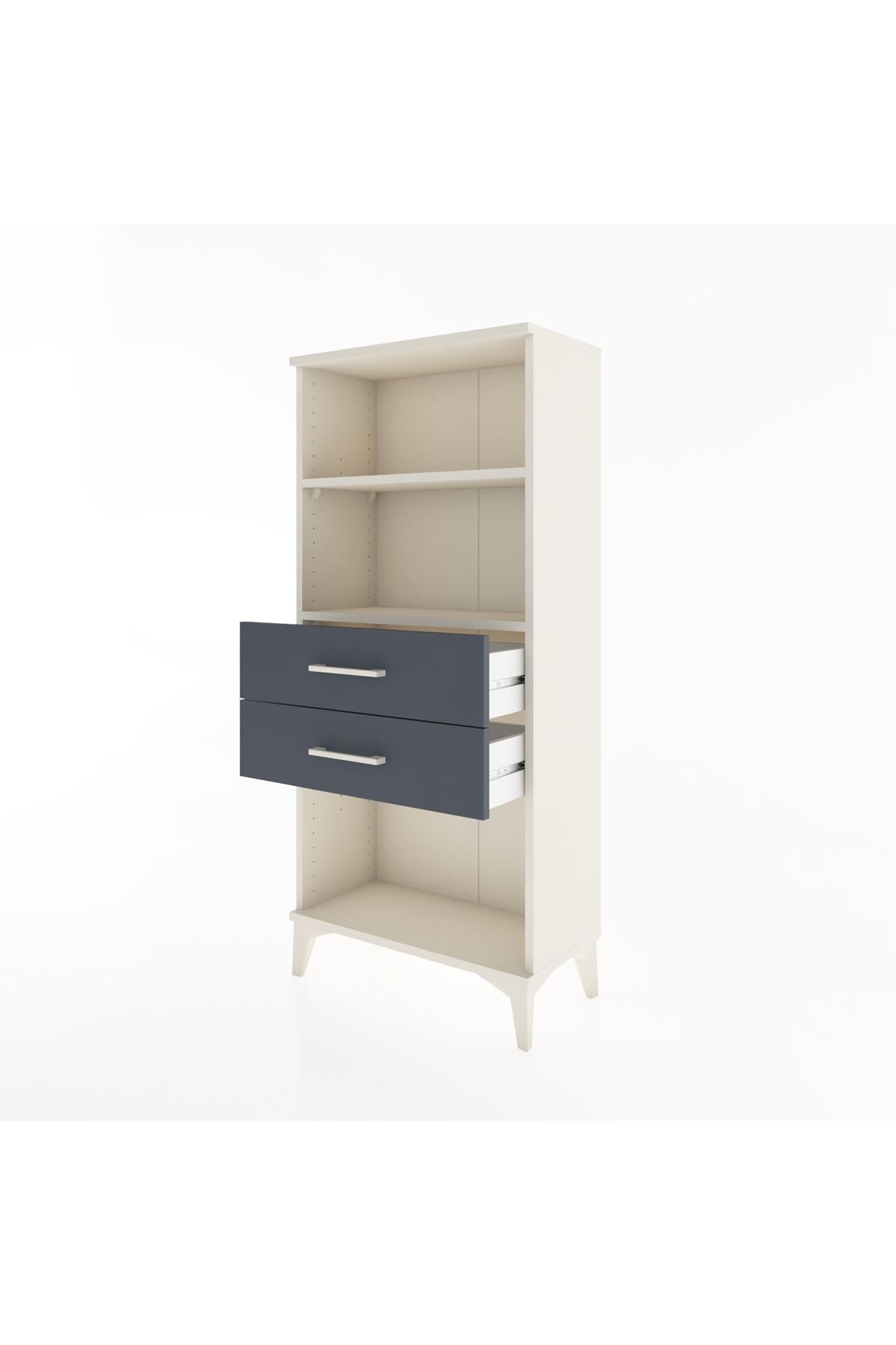 Hyperion Dolap 2 Raflı 2 Çekmeceli 60x44x134 Aytaşı-Antrasit