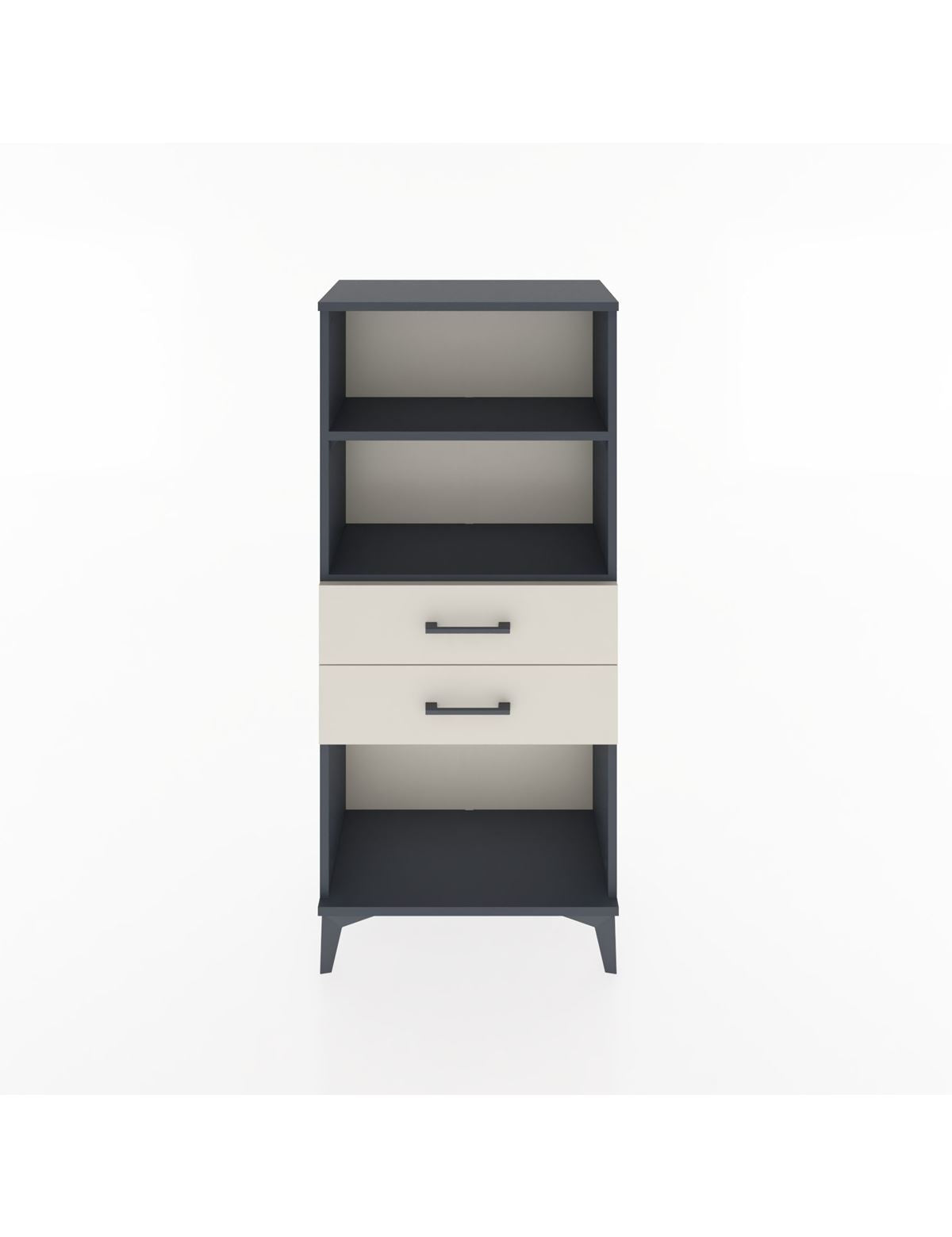 Hyperion Dolap 2 Raflı 2 Çekmeceli 60x44x134 Antrasit-Aytaşı