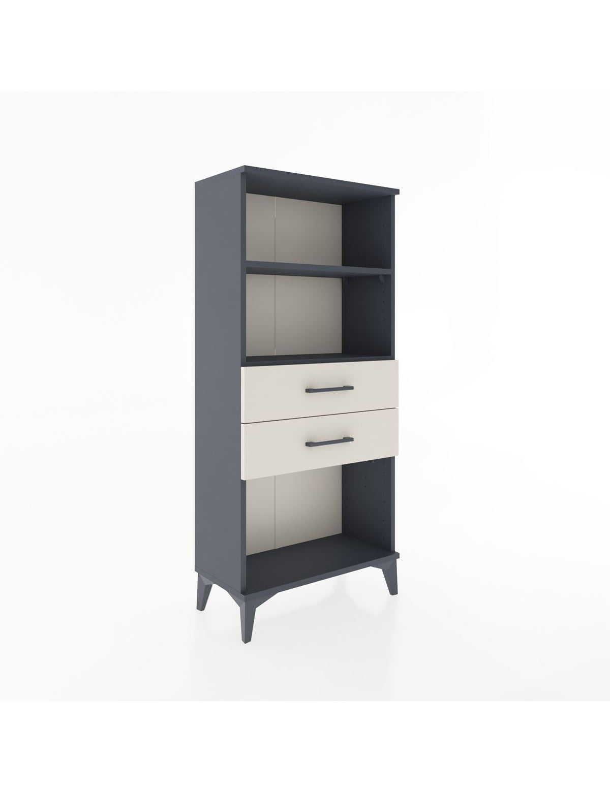 Hyperion Dolap 2 Raflı 2 Çekmeceli 60x44x134 Antrasit-Aytaşı