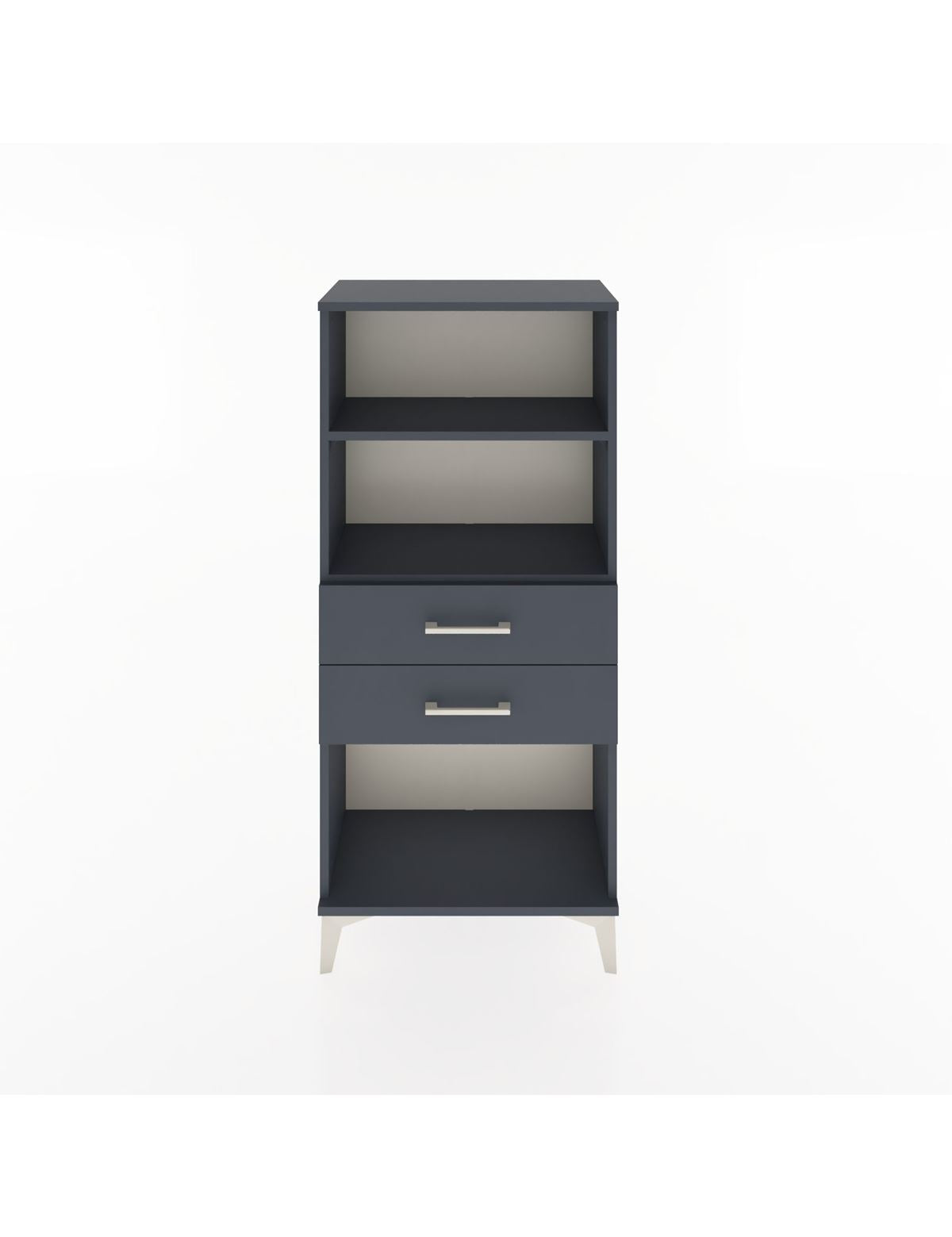 Hyperion Dolap 2 Raflı 2 Çekmeceli 60x44x134 Antrasit-Antrasit