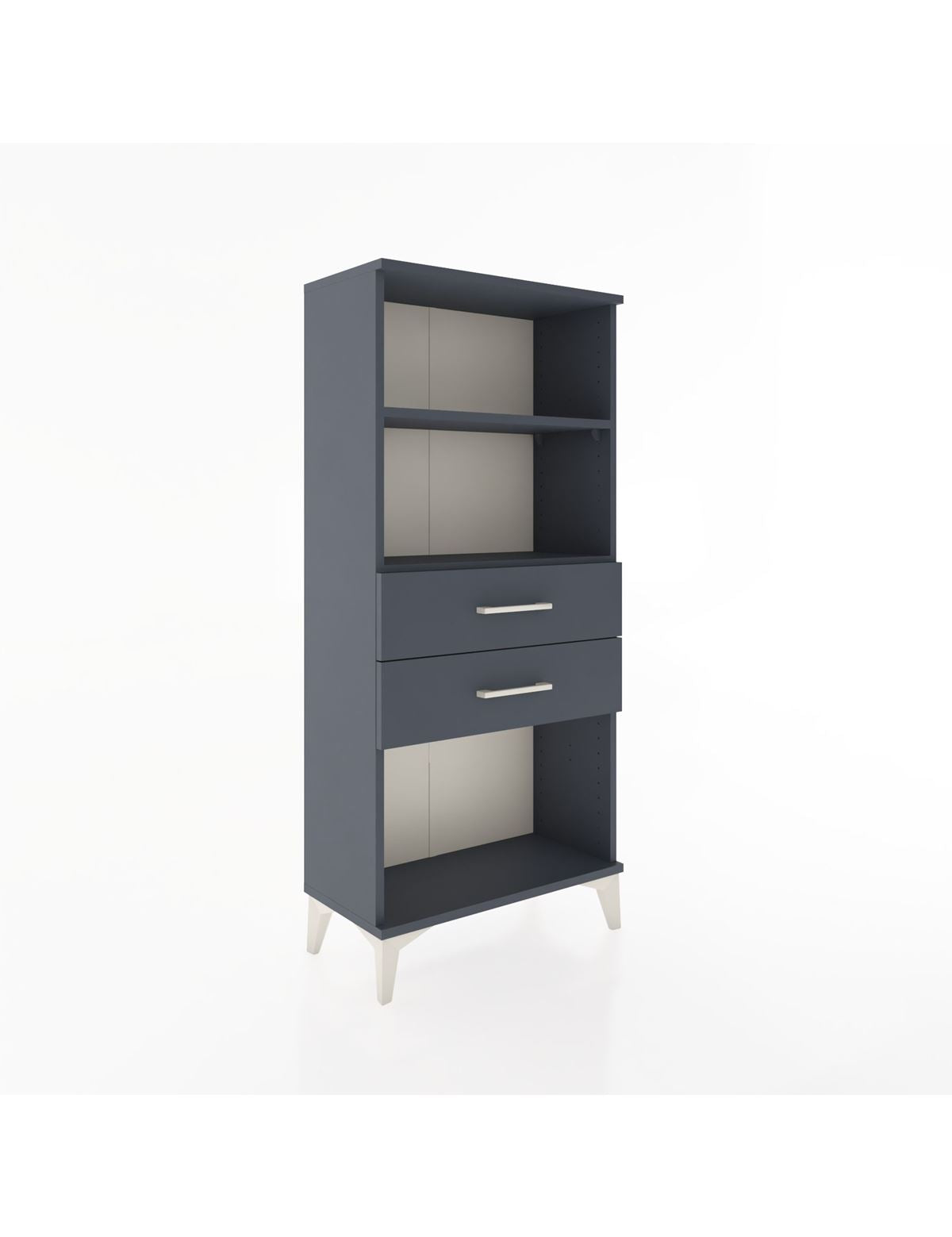 Hyperion Dolap 2 Raflı 2 Çekmeceli 60x44x134 Antrasit-Antrasit