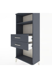 Hyperion Dolap 2 Raflı 2 Çekmeceli 60x44x134 Antrasit-Antrasit