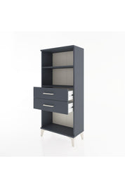 Hyperion Dolap 2 Raflı 2 Çekmeceli 60x44x134 Antrasit-Antrasit