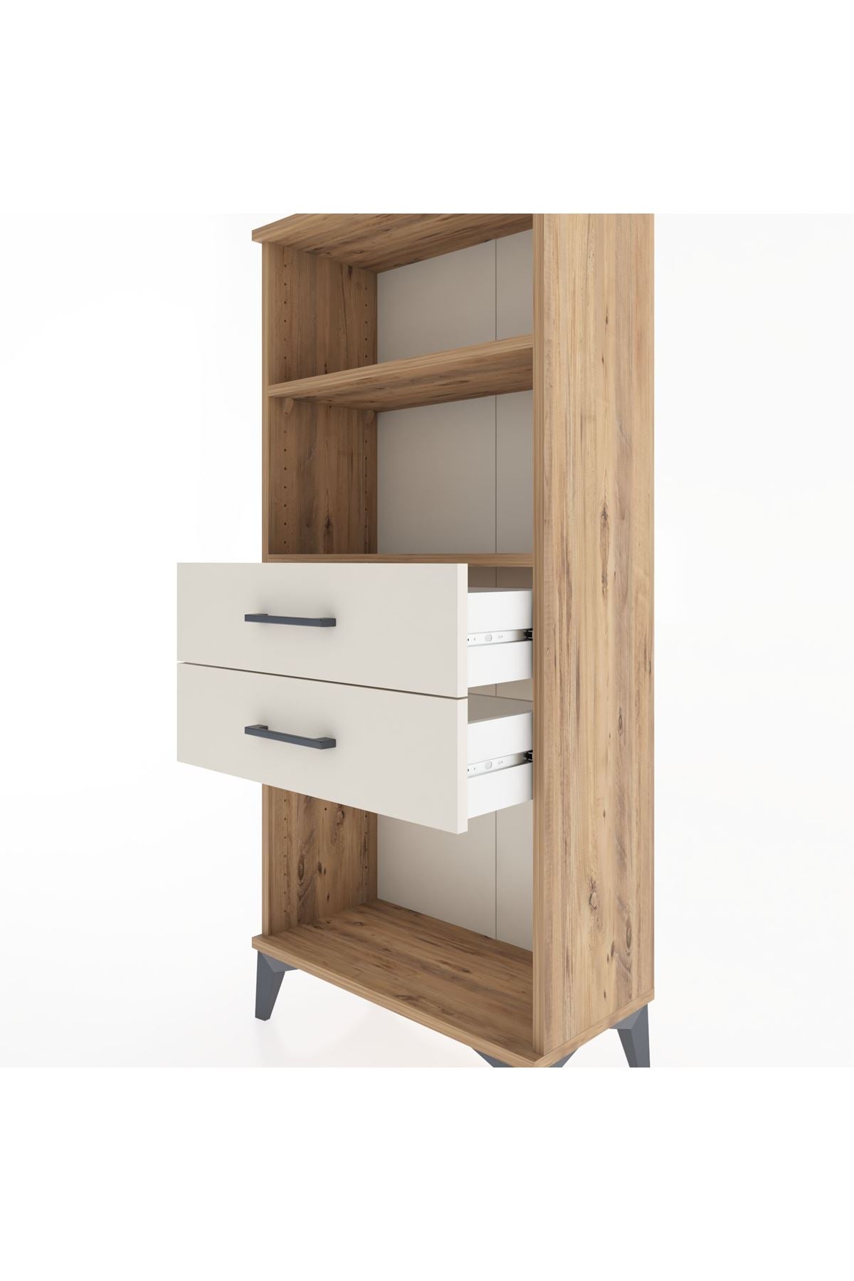 Hyperion Dolap 2 Raflı 2 Çekmeceli 60x44x134 Çam-Aytaşı