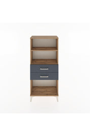 Hyperion Dolap 2 Raflı 2 Çekmeceli 60x44x134 Çam-Antrasit