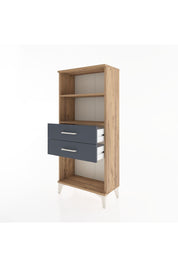 Hyperion Dolap 2 Raflı 2 Çekmeceli 60x44x134 Çam-Antrasit