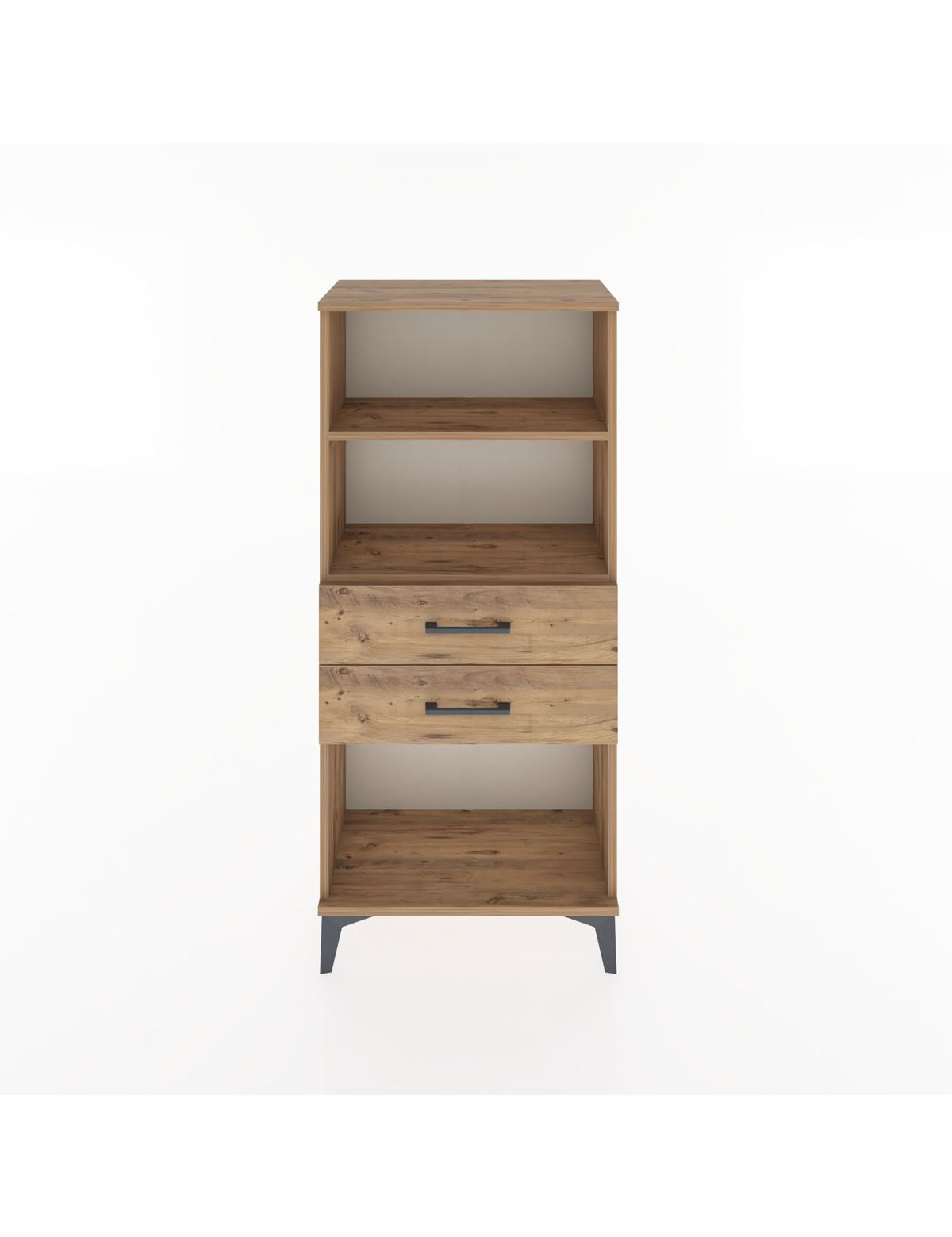 Hyperion Dolap 2 Raflı 2 Çekmeceli 60x44x134 Çam-Çam