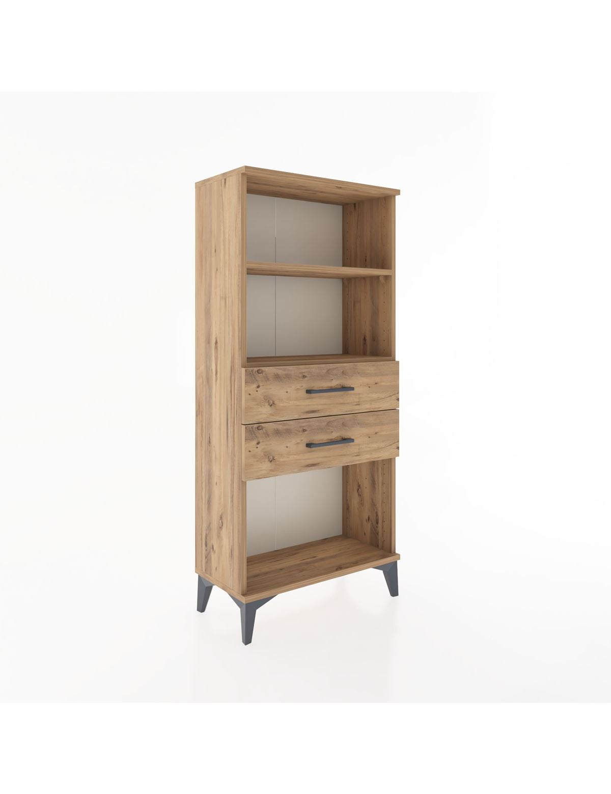 Hyperion Dolap 2 Raflı 2 Çekmeceli 60x44x134 Çam-Çam