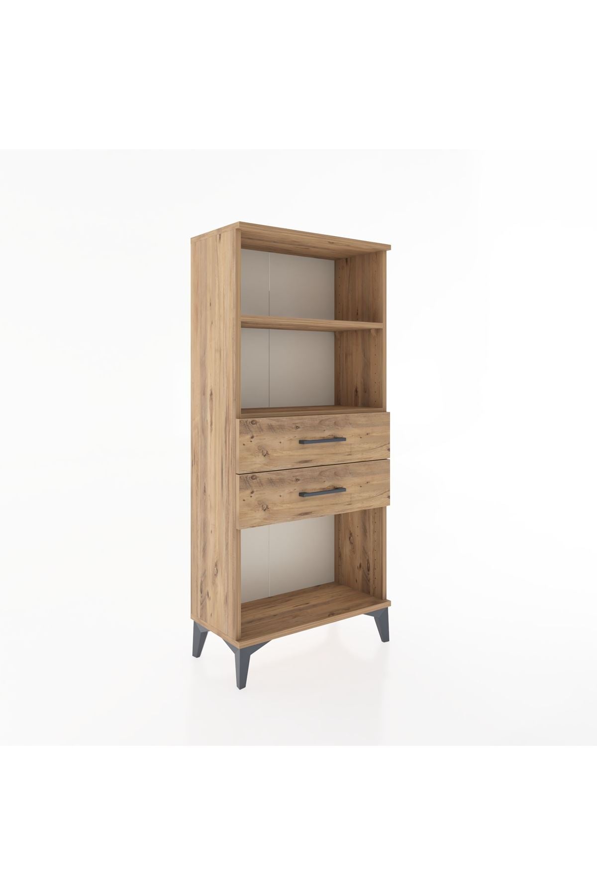 Hyperion Dolap 2 Raflı 2 Çekmeceli 60x44x134 Çam-Çam