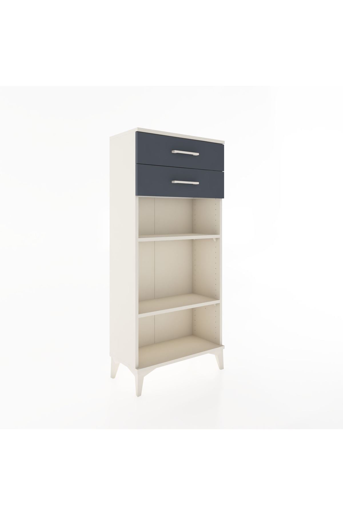 Hyperion Dolap 2 Raflı 2 Çekmeceli 60x44x134 Aytaşı-Antrasit