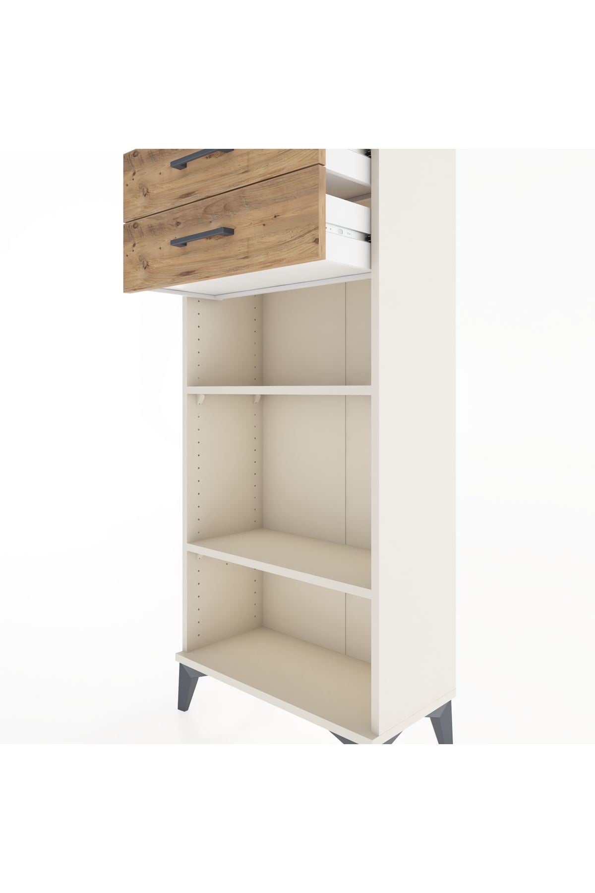 Hyperion Dolap 2 Raflı 2 Çekmeceli 60x44x134 Aytaşı-Çam