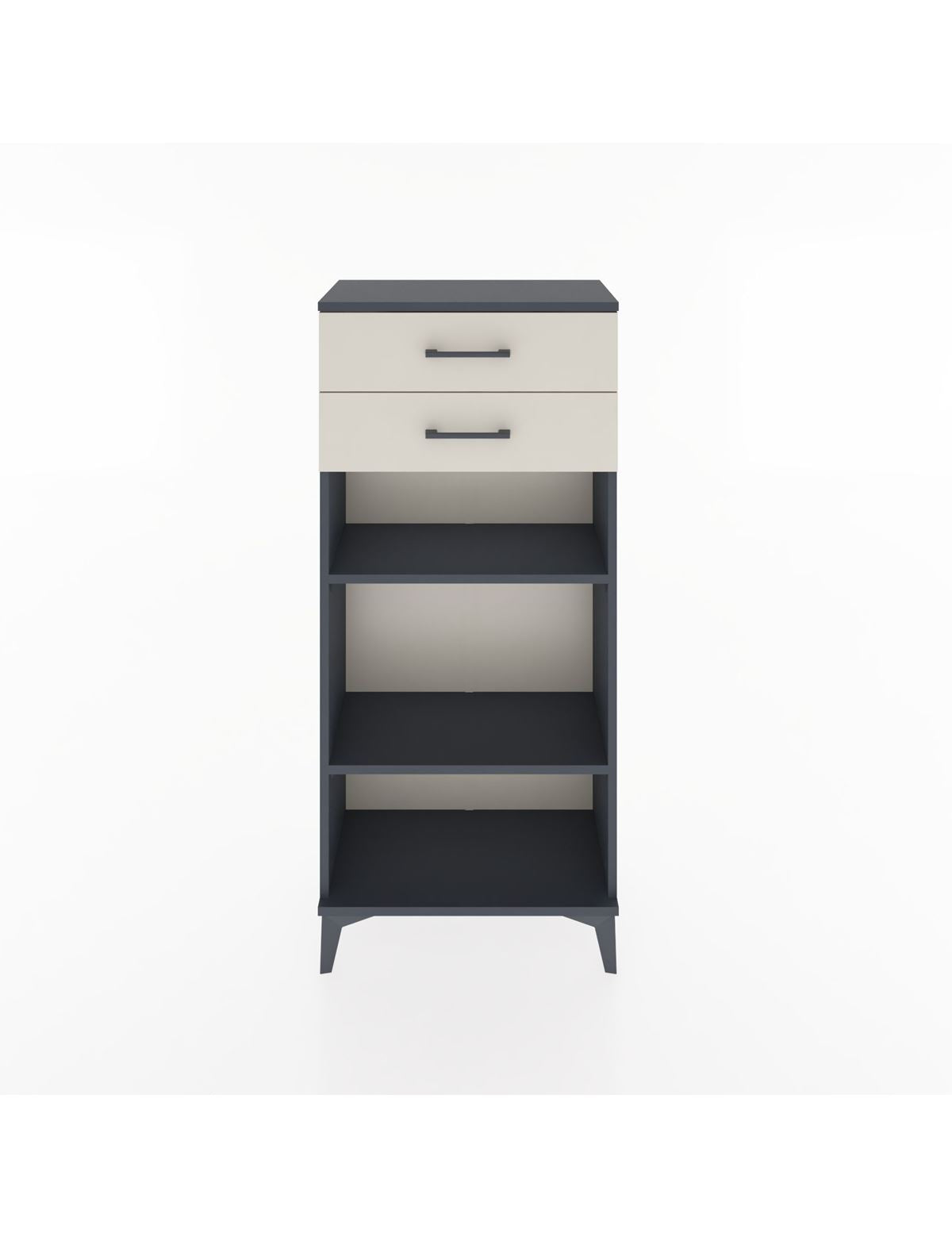 Hyperion Dolap 2 Raflı 2 Çekmeceli 60x44x134 Antrasit-Aytaşı