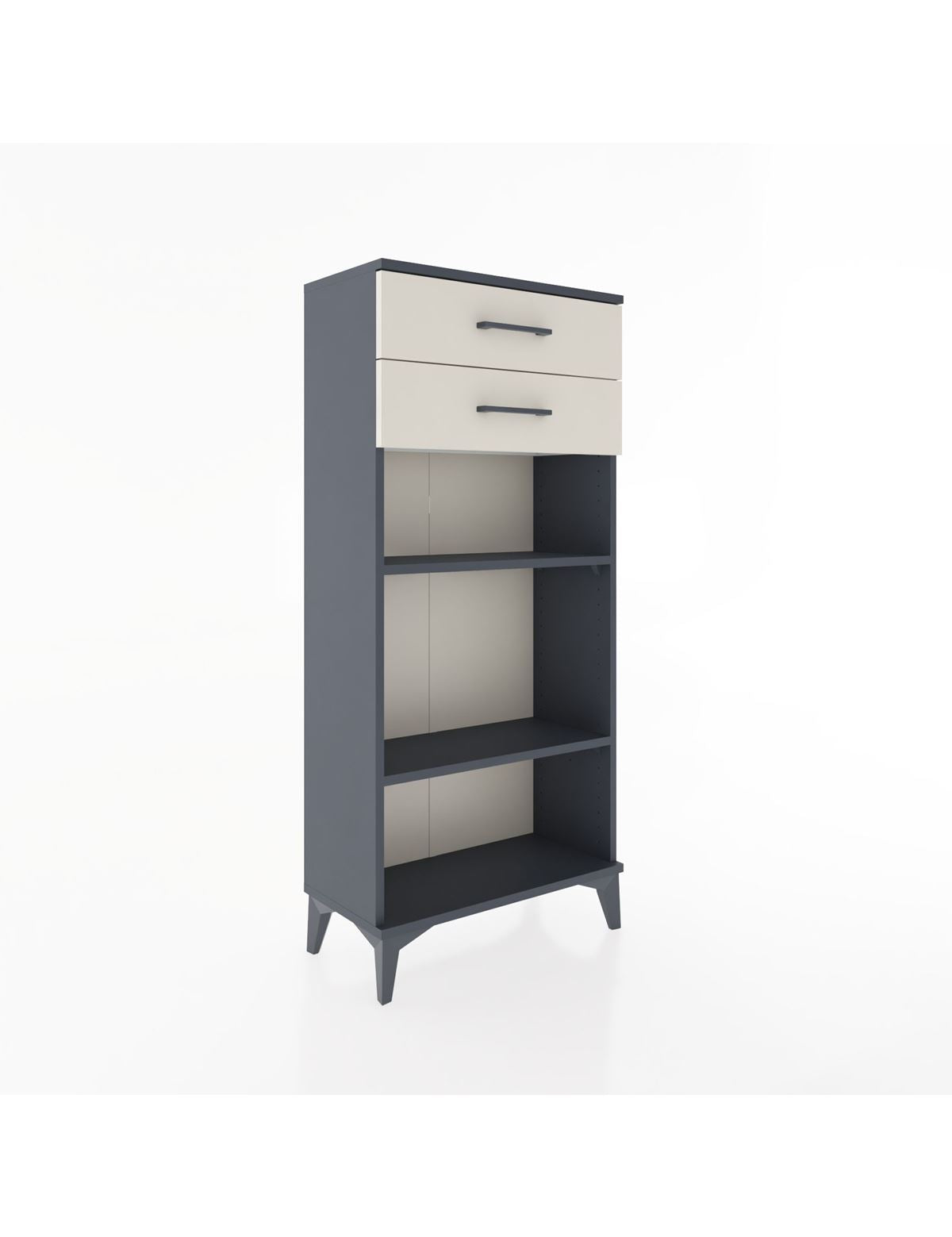 Hyperion Dolap 2 Raflı 2 Çekmeceli 60x44x134 Antrasit-Aytaşı