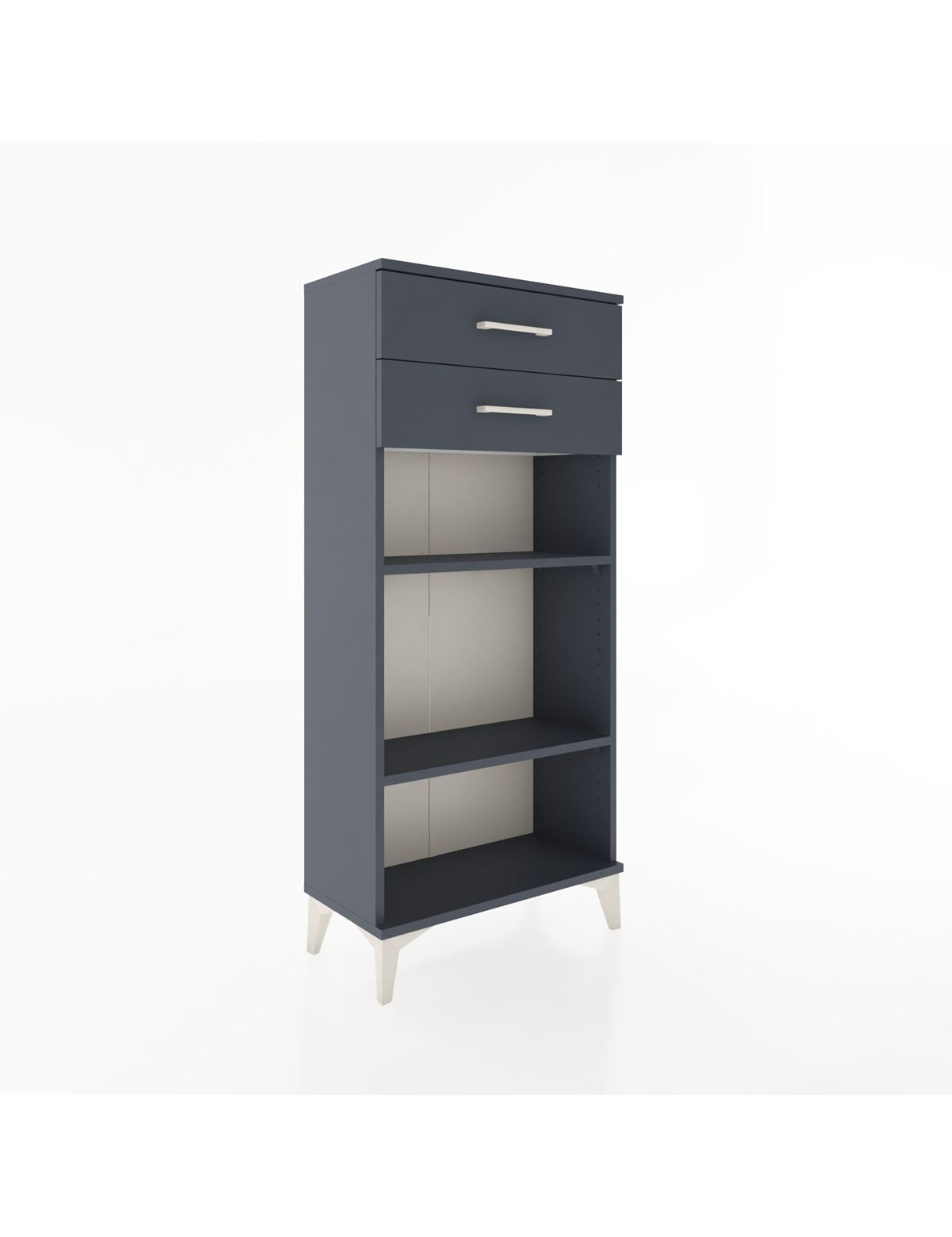 Hyperion Dolap 2 Raflı 2 Çekmeceli 60x44x134 Antrasit-Antrasit