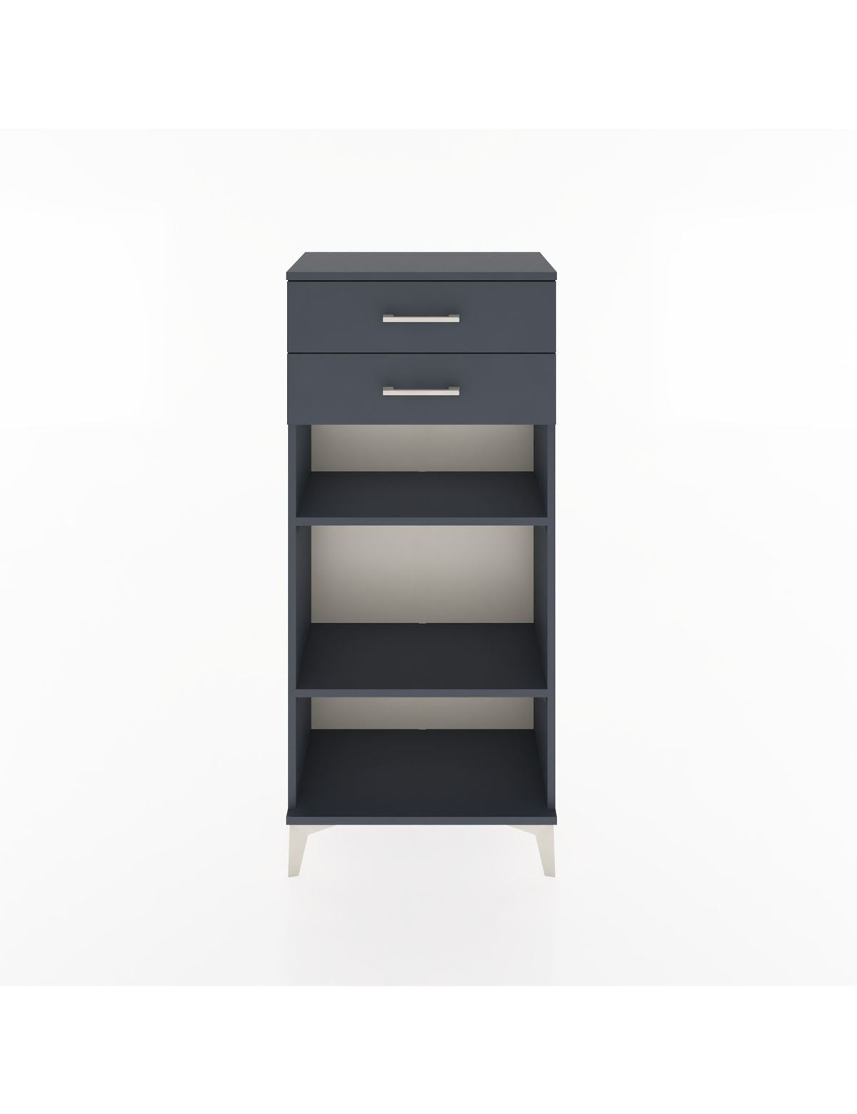 Hyperion Dolap 2 Raflı 2 Çekmeceli 60x44x134 Antrasit-Antrasit