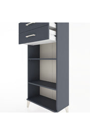 Hyperion Dolap 2 Raflı 2 Çekmeceli 60x44x134 Antrasit-Antrasit