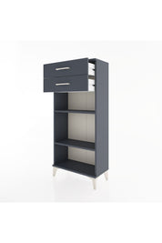 Hyperion Dolap 2 Raflı 2 Çekmeceli 60x44x134 Antrasit-Antrasit