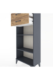 Hyperion Dolap 2 Raflı 2 Çekmeceli 60x44x134 Antrasit-Çam