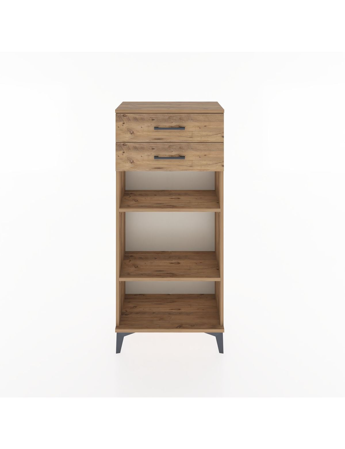 Hyperion Dolap 2 Raflı 2 Çekmeceli 60x44x134 Çam-Çam