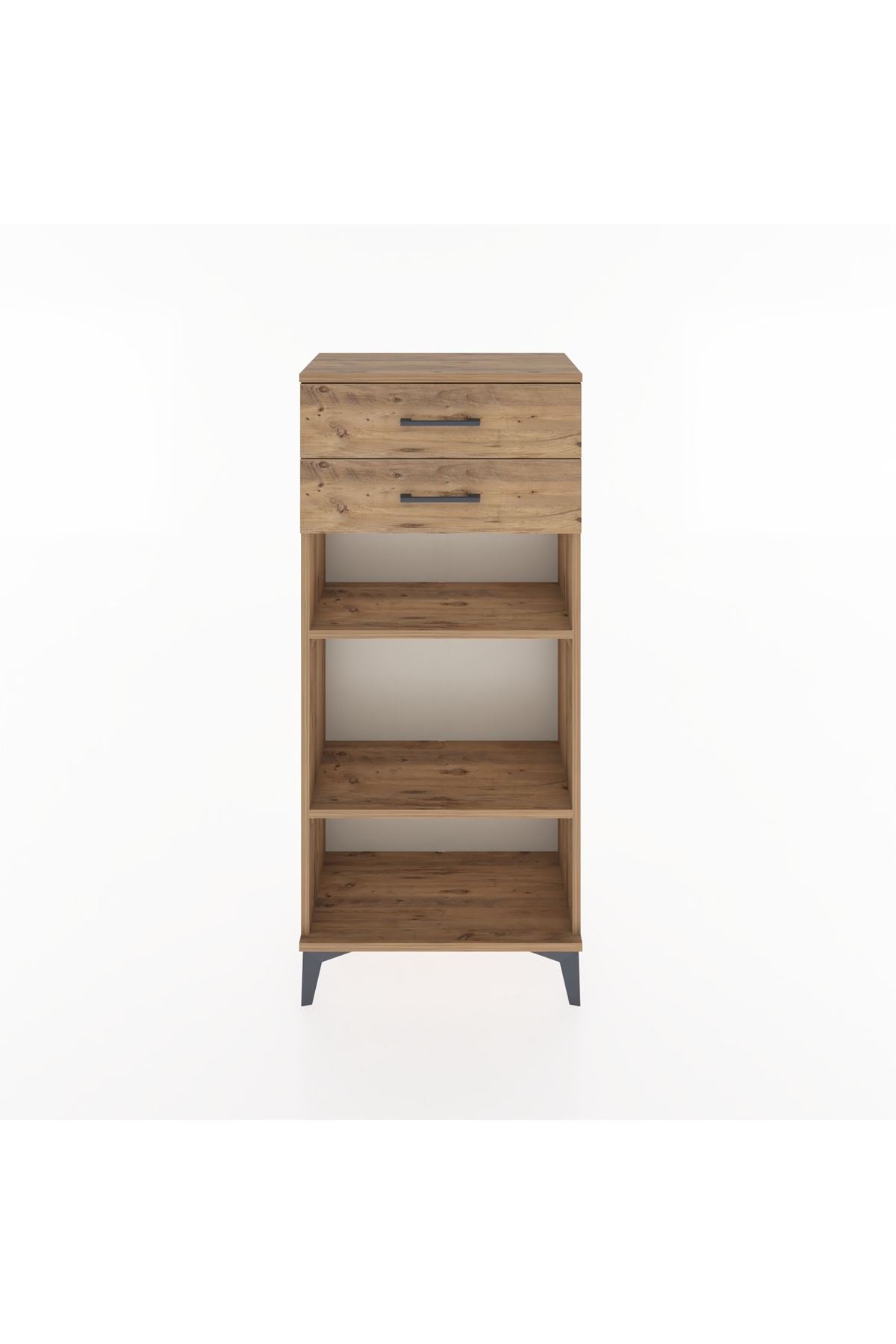 Hyperion Dolap 2 Raflı 2 Çekmeceli 60x44x134 Çam-Çam